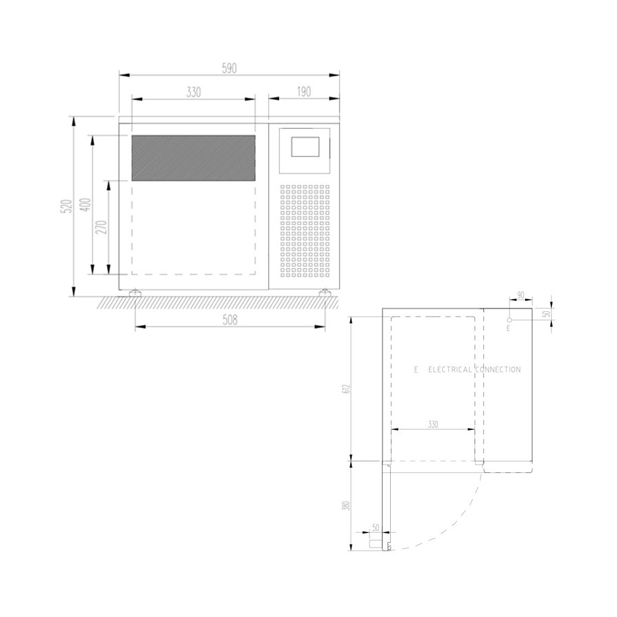 Abatidor compacto 3 bandejas - GN 1/1 AM-031 CD