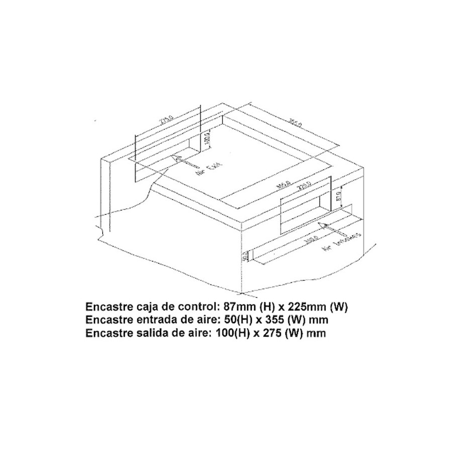 Inducción de encastre de alta potencia IWE-50