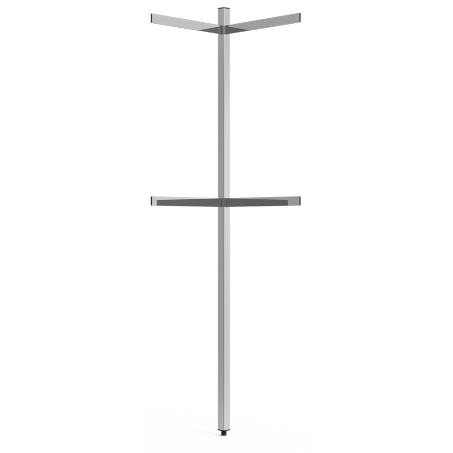 Fricosmos Columna de esquina inox perforada 40x40x2000 mm