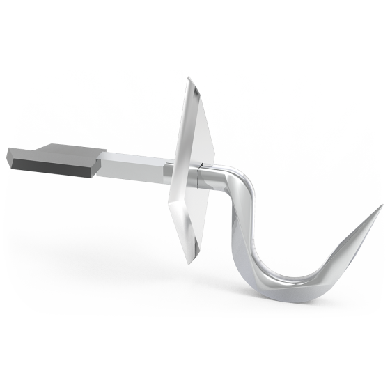 Fricosmos Gancho forjado inox para vaca 135x16 mm