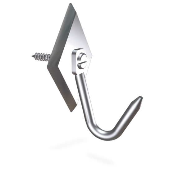 Fricosmos Gancho inox atornillable especial jamones 56x6 mm