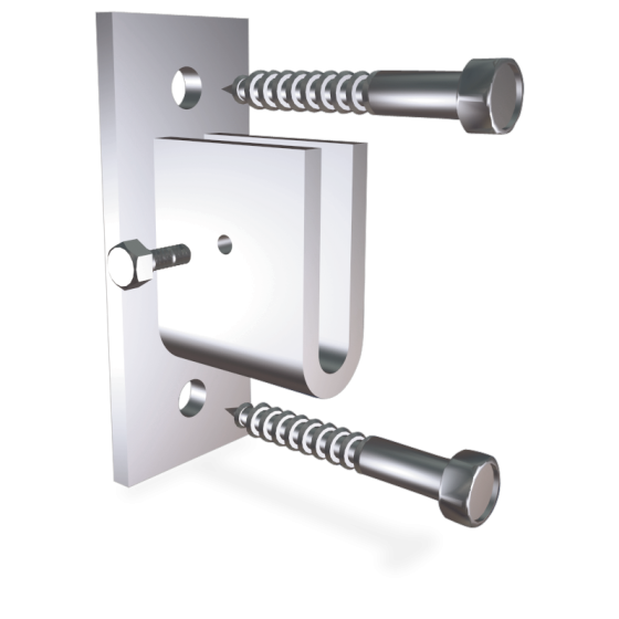 Fricosmos Soporte lateral inox derecho para pletina 100x40x45