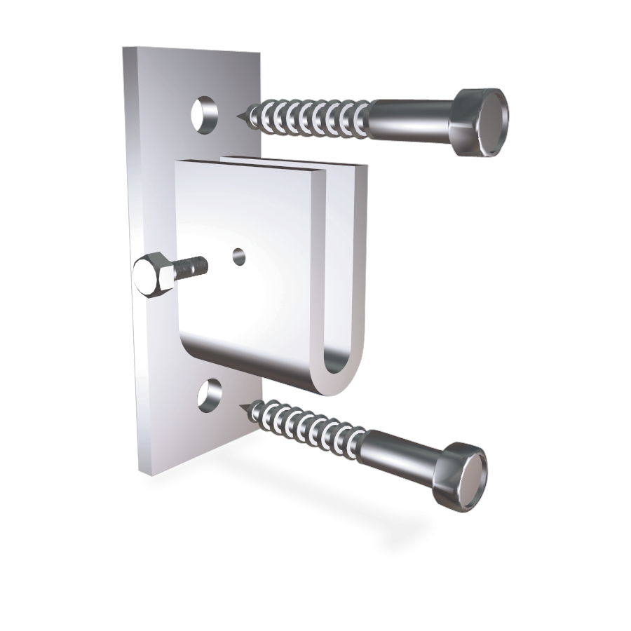 Fricosmos Soporte lateral inox derecho para pletina 100x40x45