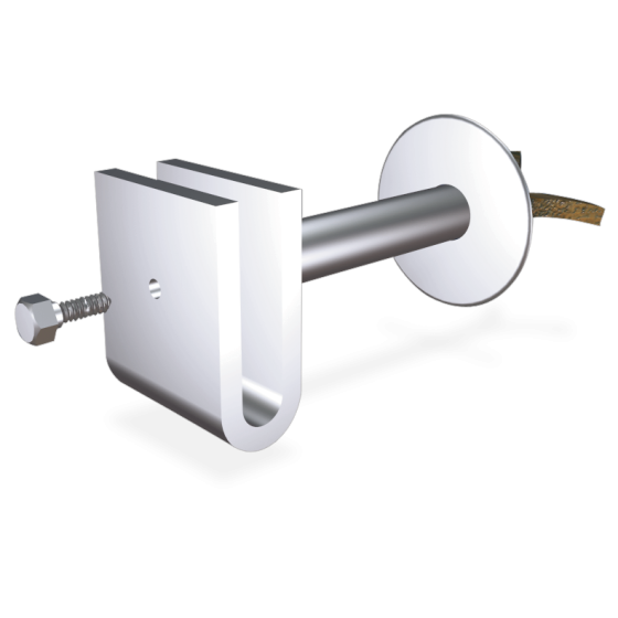 Fricosmos Soporte recto inox de pletina para recibir
