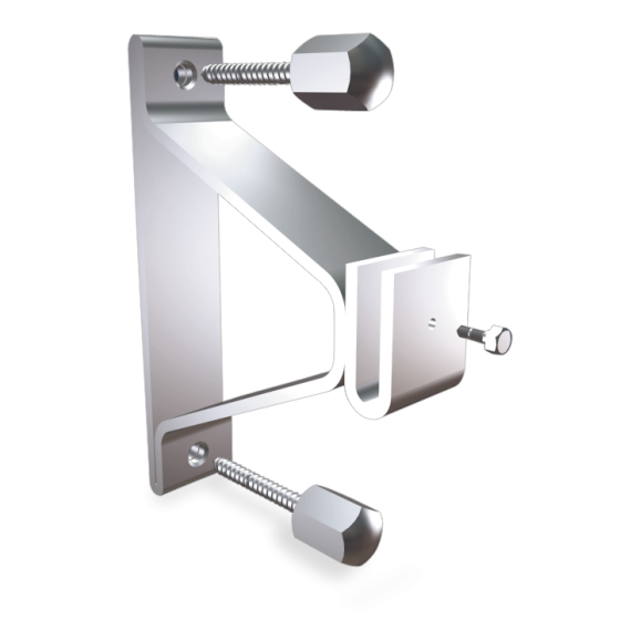 Fricosmos Soporte puente inox con trasera para pletina 200x140