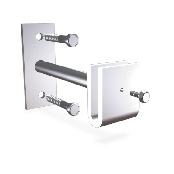 Fricosmos - Soporte recto inox de pletina de 100 mm