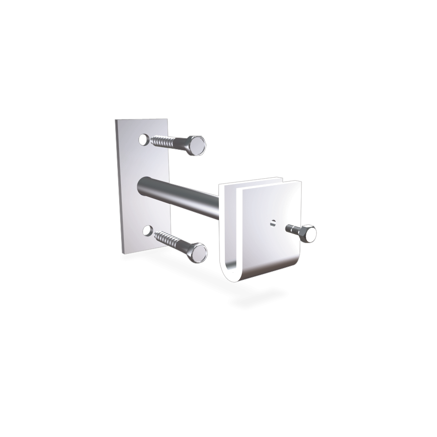 Fricosmos Soporte recto inox de pletina para atornillar 200 mm