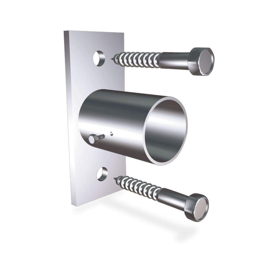 Fricosmos Soporte inox lateral para tubo 100x40x45x30 mm