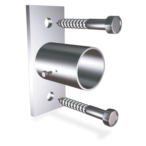 Fricosmos Soporte inox lateral para tubos 100x40x45x38 mm