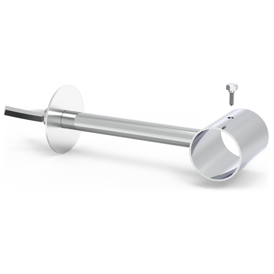 Fricosmos - Soporte recto inox de tubo para recibir 230x60x30