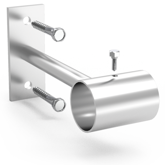 Fricosmos - Soporte recto inox para tubo 50x30 mm