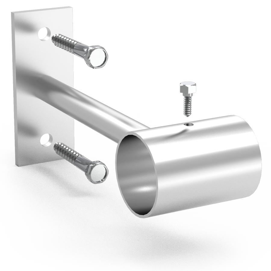 Fricosmos Soporte recto inox para tubo 100x38 mm