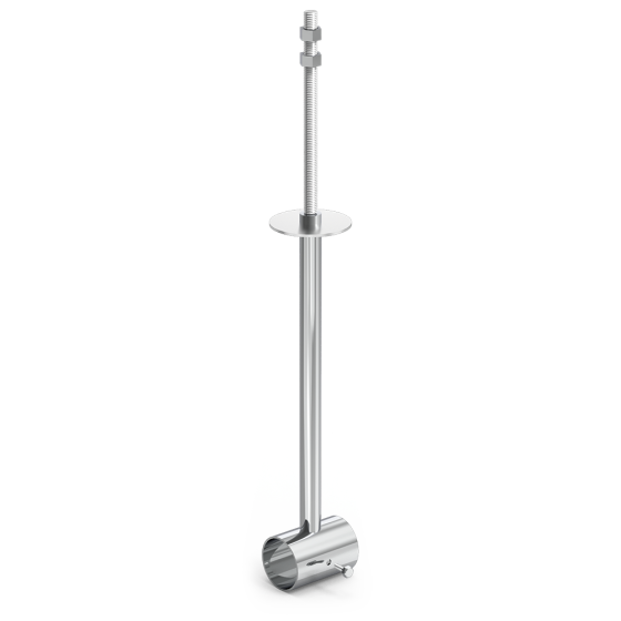 Fricosmos Tirante de techo inox para tubo con varilla roscada
