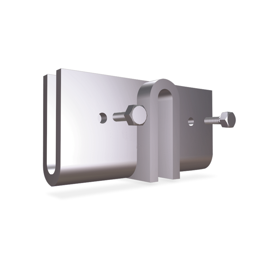 Fricosmos U doble T inox 100x40x50 mm para pared