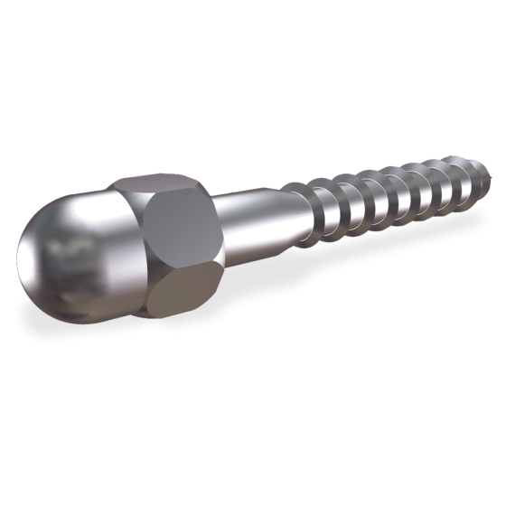 Fricosmos Tornillo inox barraquero con embellecedor 40x6 mm