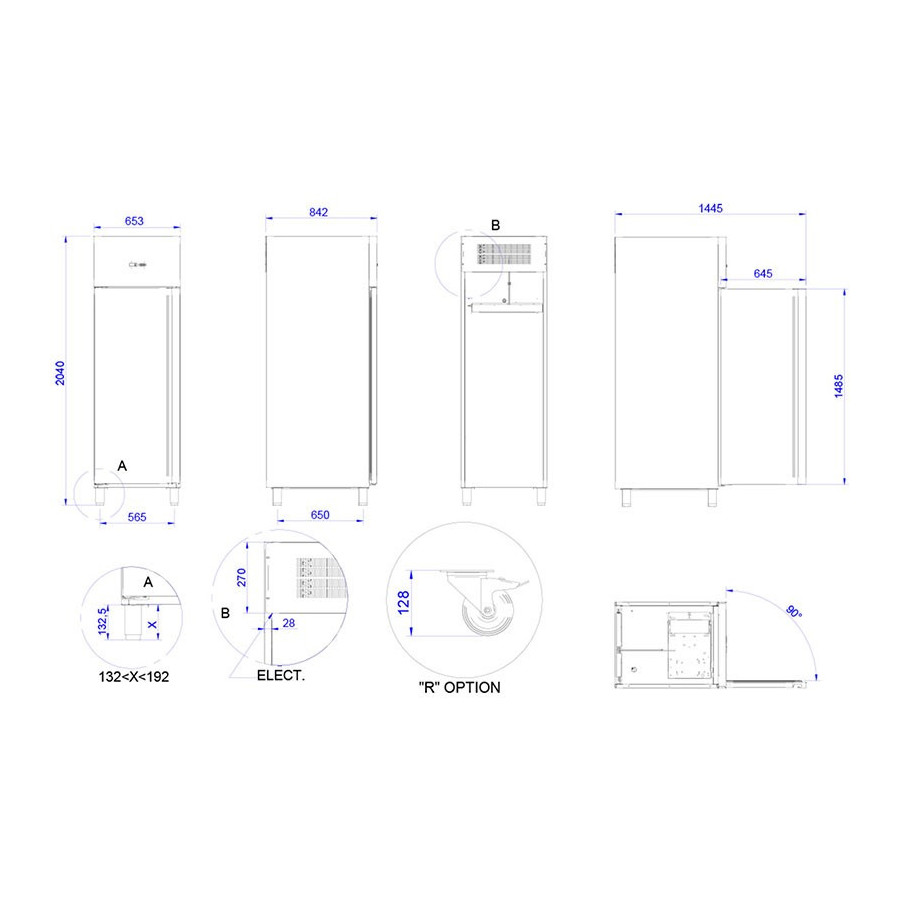Armario Inox GN 2/1 Refrigerado APG-711 HC