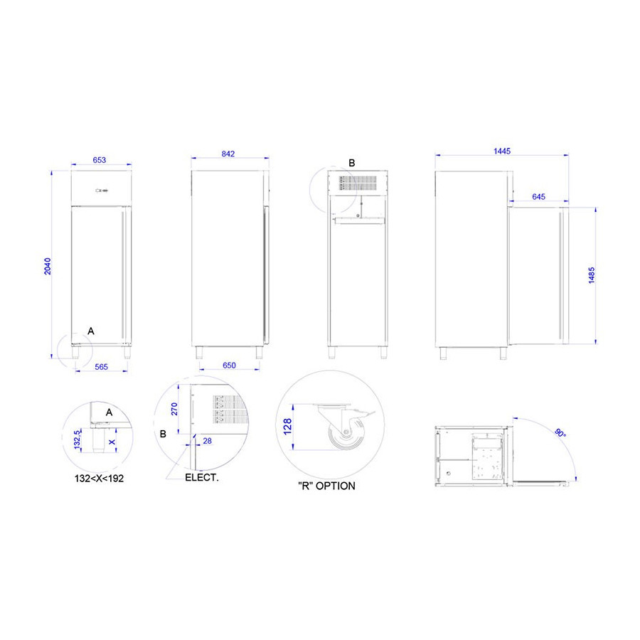 Armario Inox GN 2/1 Refrigerado APG-712 HC