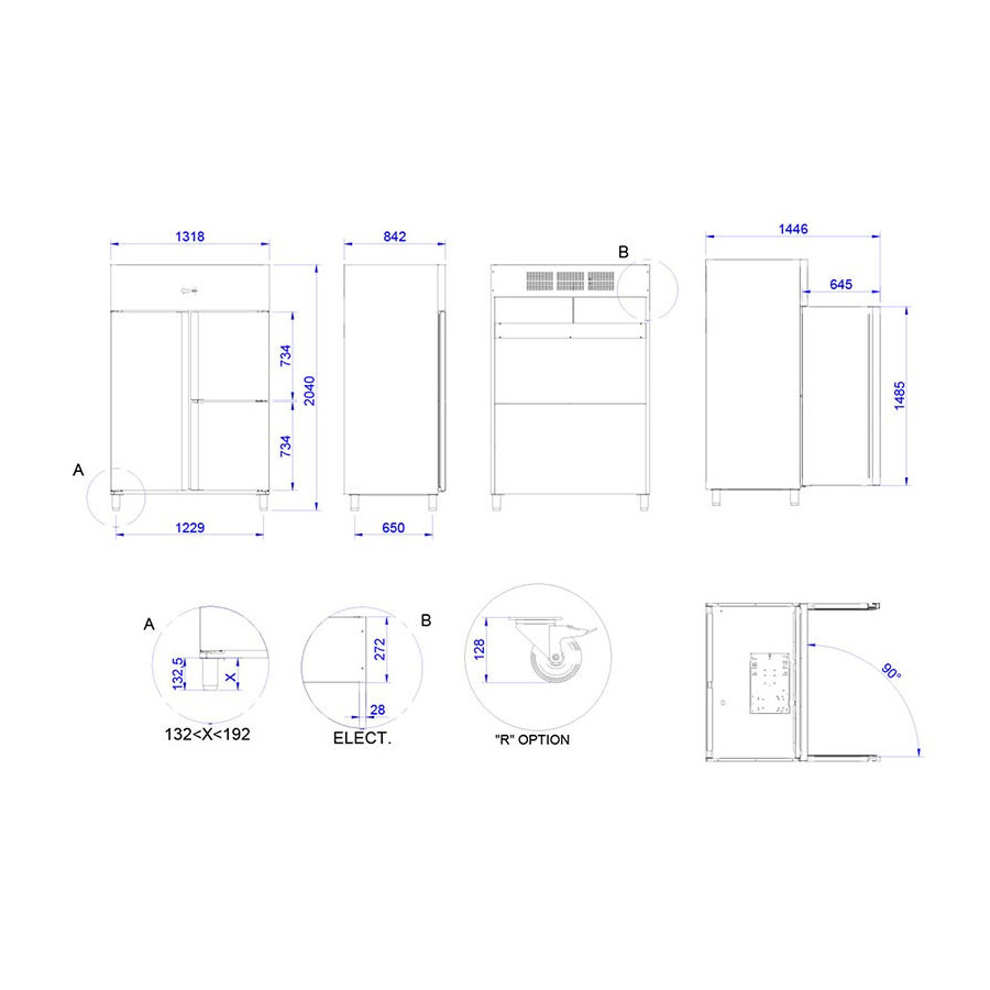Armario Inox GN 2/1 Refrigerado APG-1403 HC