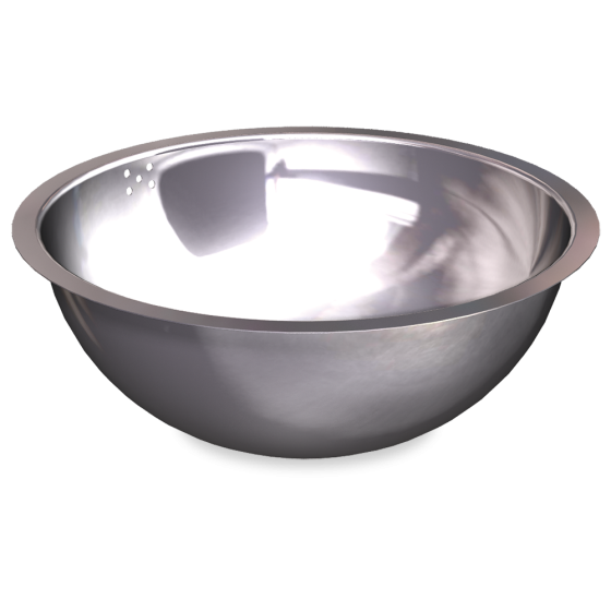Fricosmos - Fregadero inox redondo soldado a mesa ø390 mm