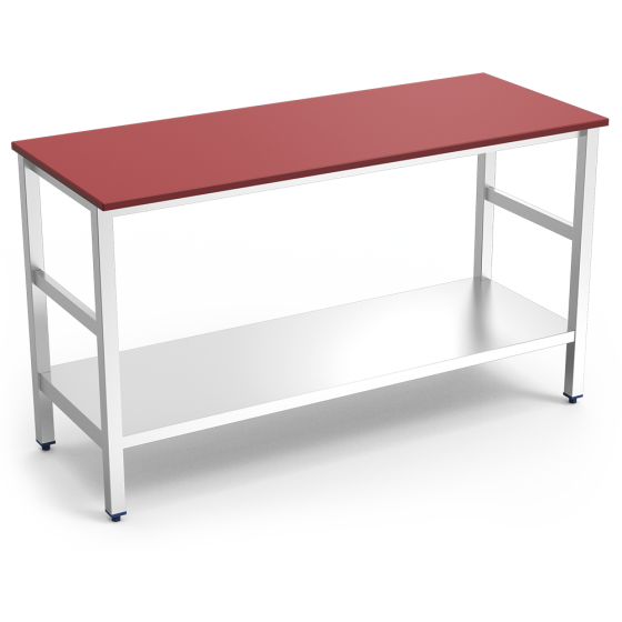 Fricosmos Mesa Central con Entrepaño y Encimera Roja
