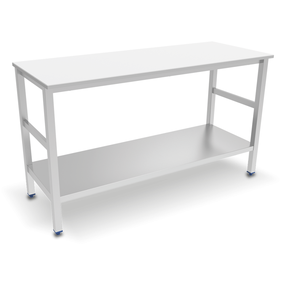 Fricosmos Mesa Central con Entrepaño y Encimera Blanca