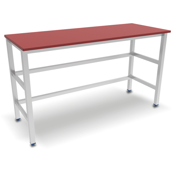 Fricosmos Mesa Central con Encimera de Polietileno Rojo