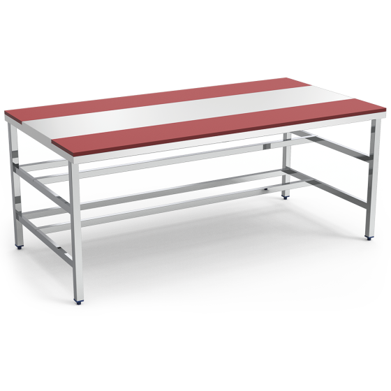 Fricosmos Mesa de Despiece Roja sin Entrepaño 1500 mm