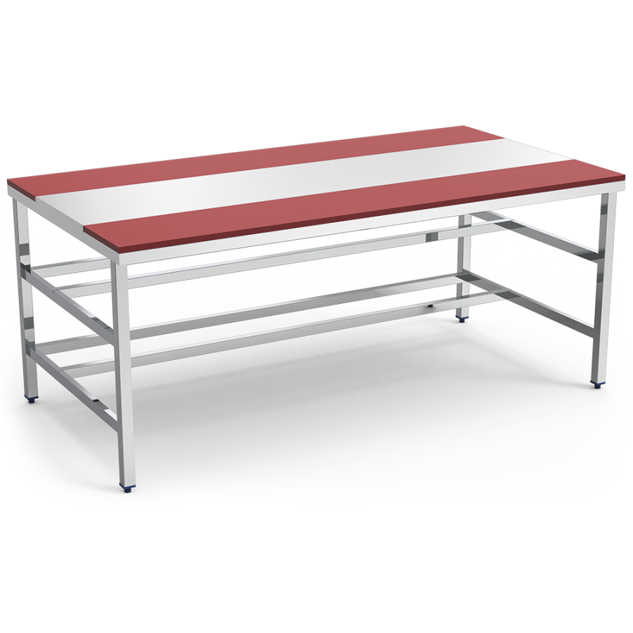 Fricosmos Mesa de Despiece Roja Sin Entrepaño Profesional