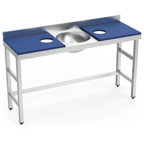 Fricosmos Mesa de Preparación y Lavado Doble Azul 1500 mm