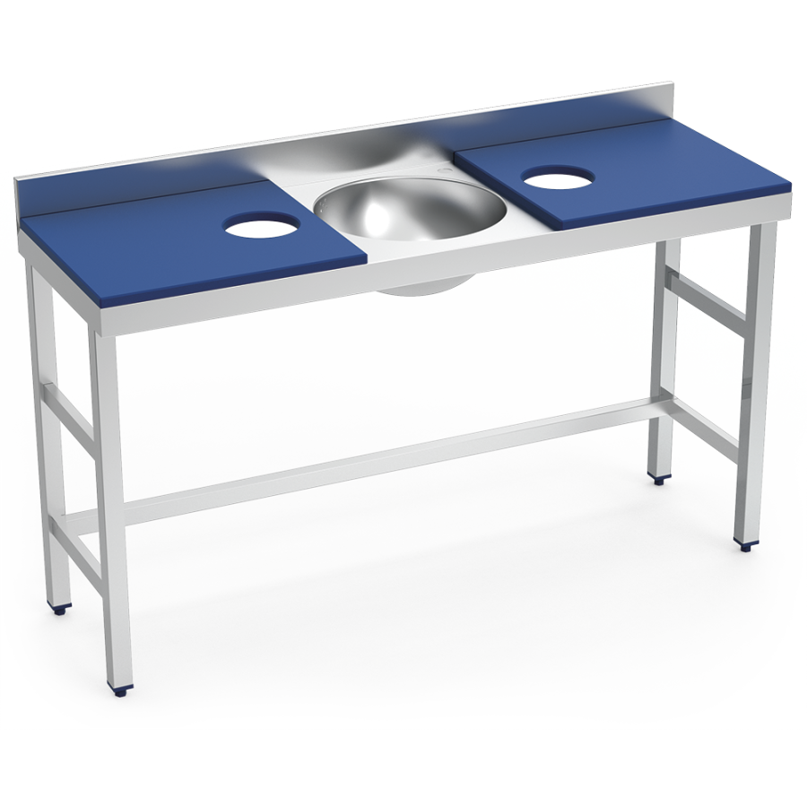 Fricosmos Mesa de Preparación y Lavado Doble Azul 1500 mm