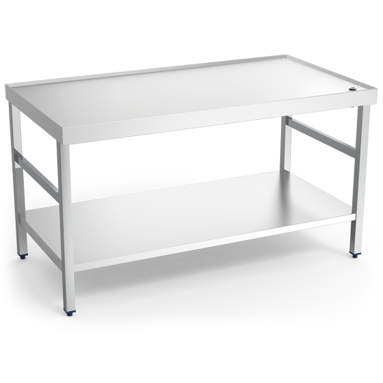 Fricosmos Mesa Central Inox con Desagüe y Entrepaño