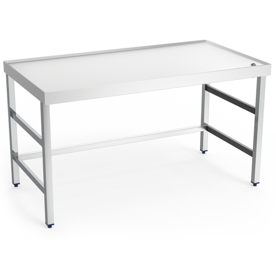 Fricosmos Mesa central inox con reborde y desagüe sin entrepaño