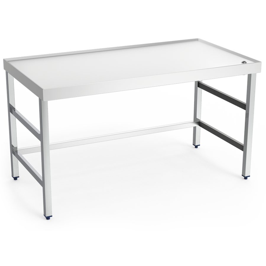Fricosmos Mesa central inox con reborde y desagüe sin entrepaño