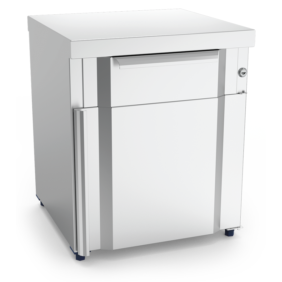 Fricosmos Box modular inox con cajón, puerta y entrepaños