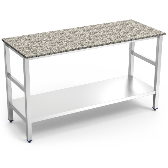 Fricosmos Isla de Cocina Inox con Encimera de Granito
