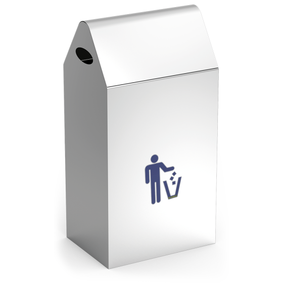 Fricosmos Papelera basculante inox 44 litros 350x250x680 mm