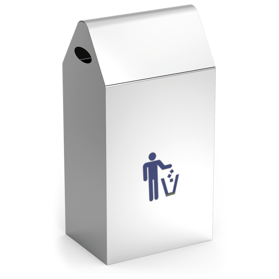 Fricosmos Papelera basculante inox 44 litros 350x250x680 mm