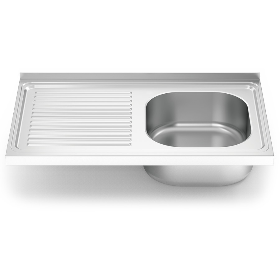 Fregadero 800x500 de 1 cubeta y 1 escurridor izquierda