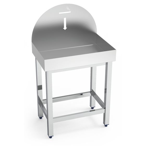 Fricosmos Cenicero Inox con Soporte y Depósito de Arena