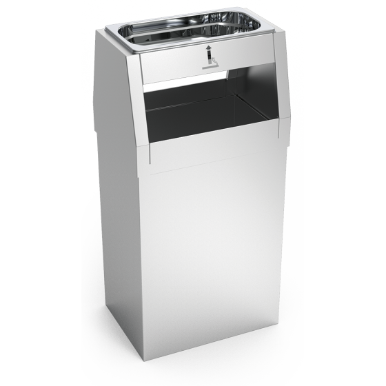 Fricosmos - Cenicero inox papelera 360 x 258 x 733 mm