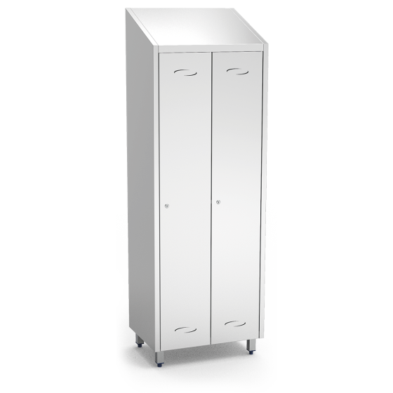 Fricosmos Taquilla inox mediana 2 puertas 680x480x2010 mm