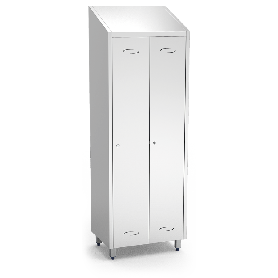 Fricosmos Taquilla inox mediana 2 puertas 680x480x2010 mm