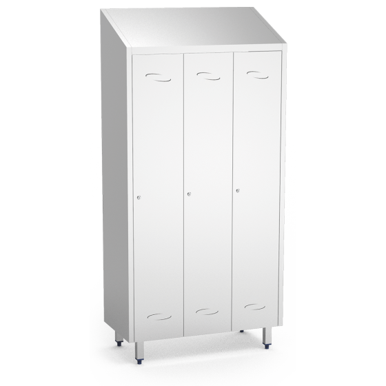 Fricosmos Taquilla grande inox 3 puertas 985x480x2010 mm