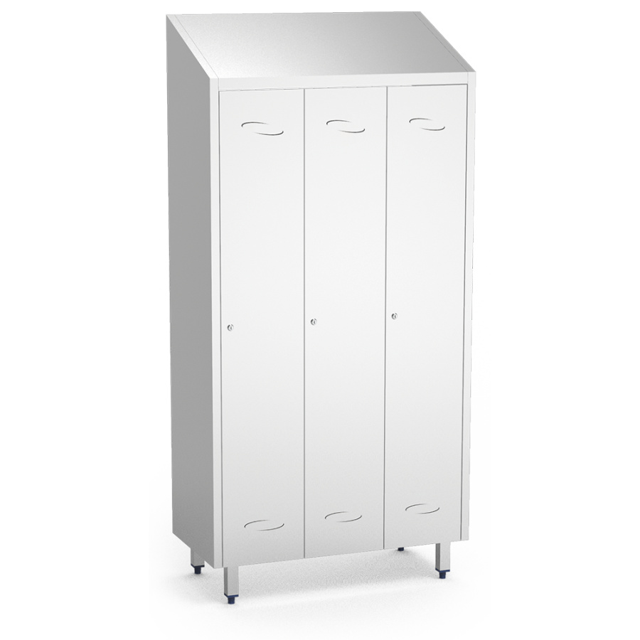 Fricosmos Taquilla grande inox 3 puertas 985x480x2010 mm