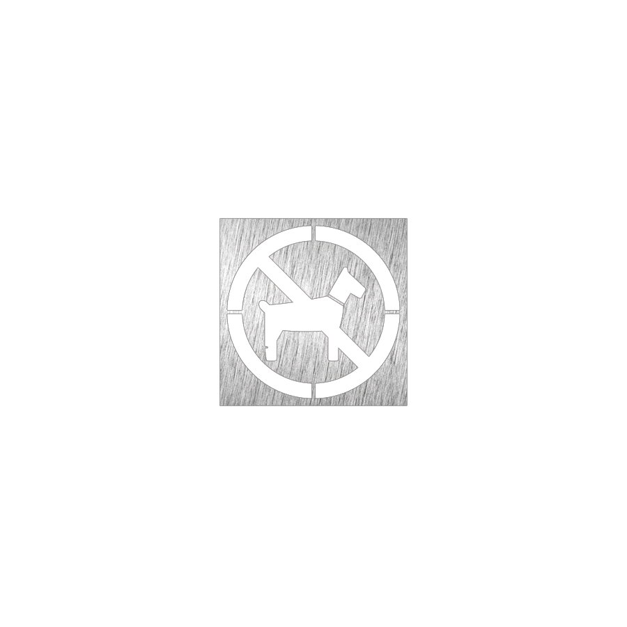 Fricosmos Pictograma inox Prohibido animales 120 x 120 mm