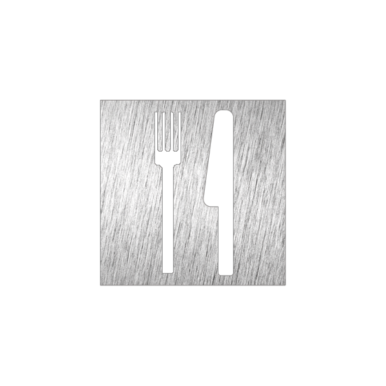 Fricosmos Pictograma inox Restaurante 120 x 120 mm