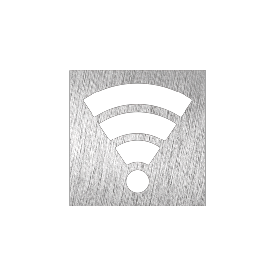 Fricosmos Pictograma inox Zona Wifi 120x120 mm