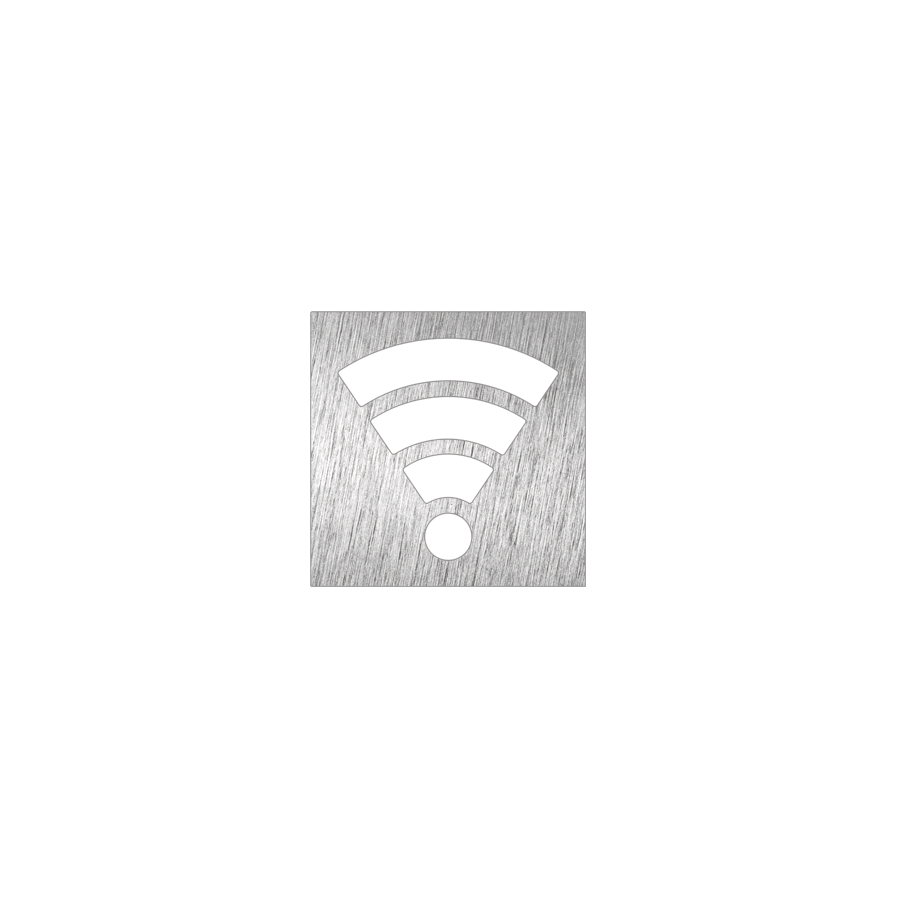 Fricosmos Pictograma inox Zona Wifi 120x120 mm