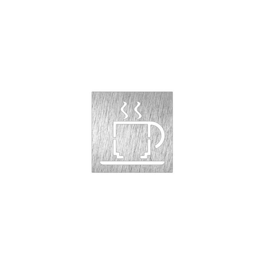 Fricosmos Pictograma inox Cafetería 120 x 120 x 1,5 mm