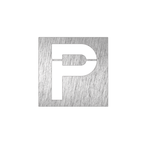 Fricosmos Pictograma Inox Parking 120 x 120 mm